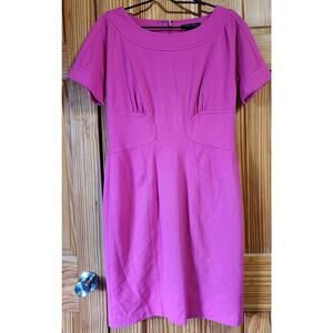 Etcetera Pink Tailored Sheath Dress Size 10 Designer Career Dress